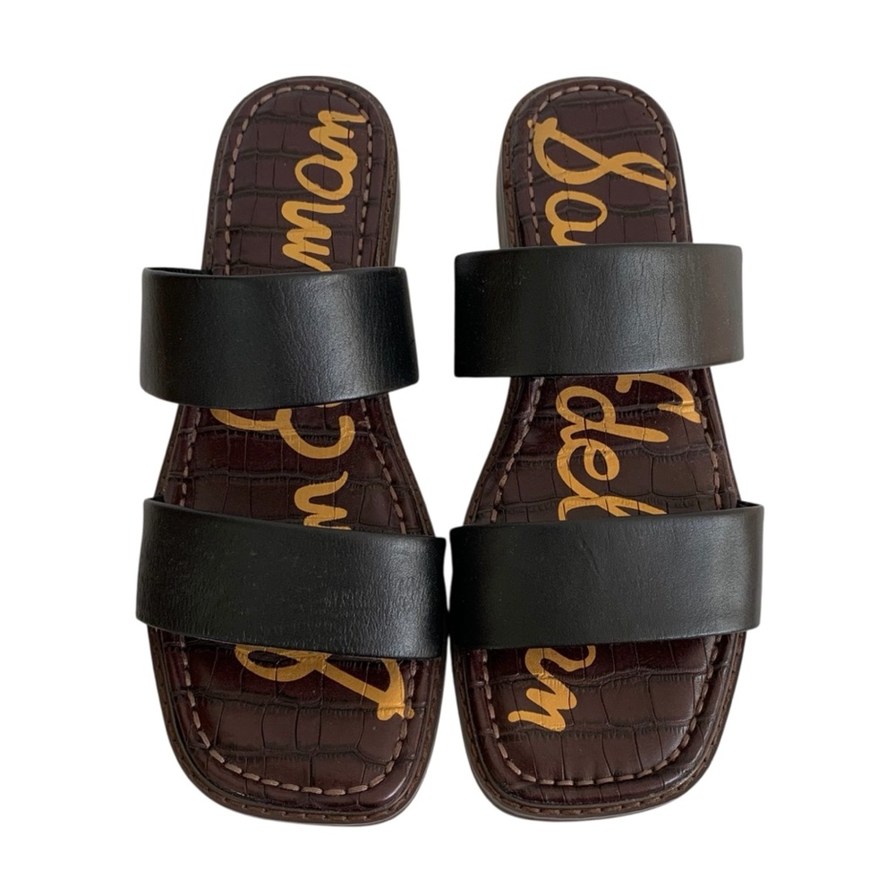 Sam Edelman Black Leather Haydee Sandal (Beach Boho Festival Girly Hippie Indie)